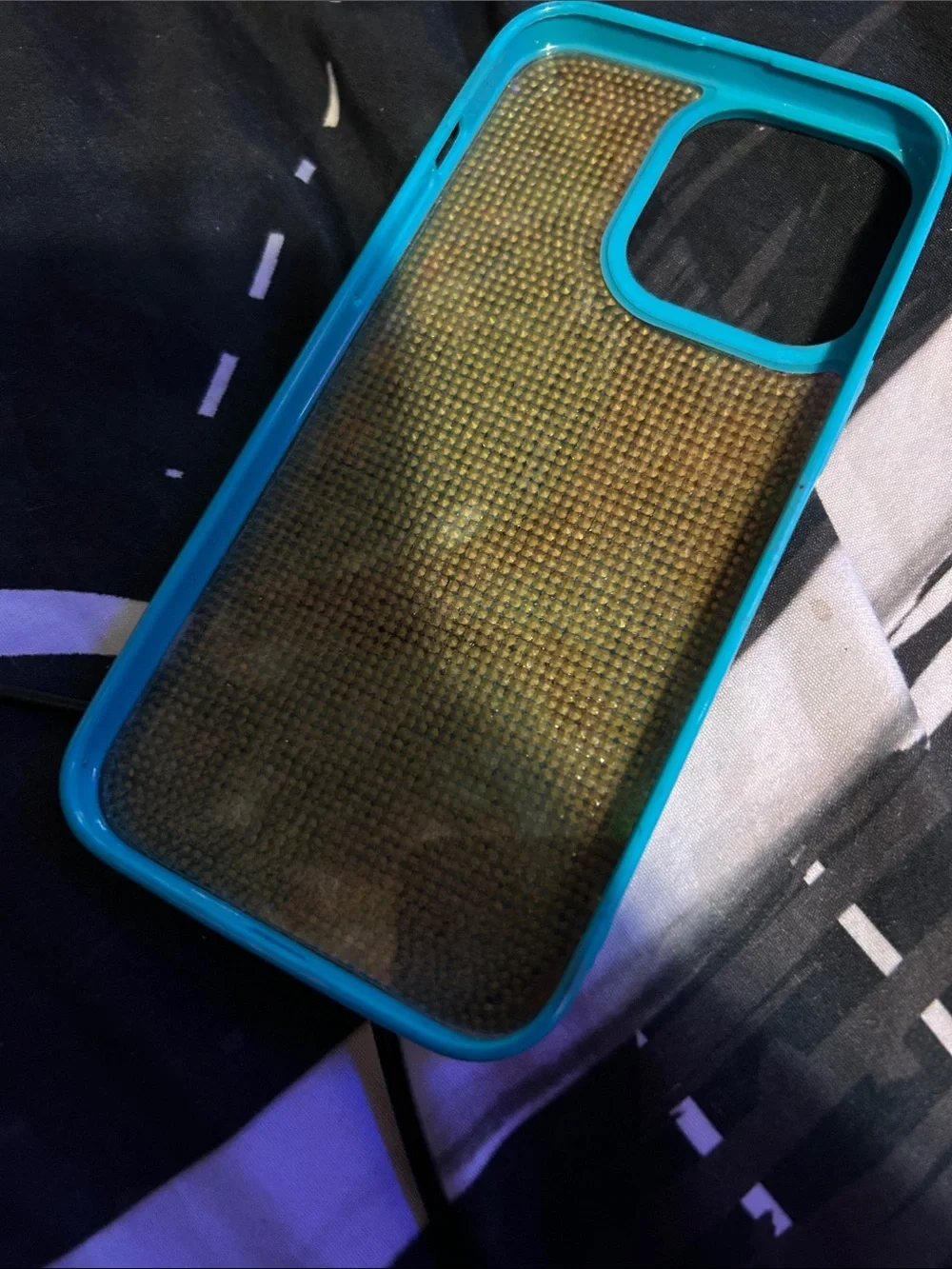 Sparkling Blue Rhinestone Phone Case - Blue for IPhone 14 Plus